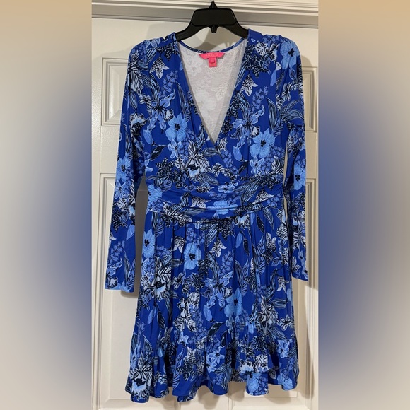 Lilly Pulitzer Vibrant Blue Patterned Romper - Picture 3 of 9